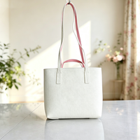 Bolso de Hombro de Cuero Genuino para Mujer, Estilo Simple y Moderno, Bolso Tipo Cubo Bicolor, Estilo Japonés y Coreano, Primavera 2026, Cuero Vacuno Suave