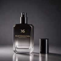 Vente en gros de flacons de parfum en verre brun dégradé personnalisés 30ml, flacon de parfum classique et simple, personnalisation de la couleur et du logo