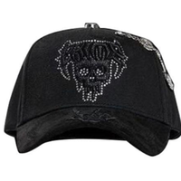 قبعة بيسبول غير مهيكلة بنمط بانك من Gorras Barbas، مزينة برقعة مطرزة بحروف، باللون الأزرق الملكي، مع فتحات شبكية مسامية قابلة للتعديل