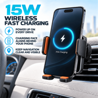   Support de téléphone pour traceur de véhicule avec certification Apple Find My, charge sans fil 15W et détection intelligente du smartphone