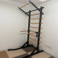 Barras de Escalada Suecas Comerciales, Rack de Gimnasio Multifunción, Rack para Sentadillas y Estación de Flexiones, para Fisioterapia y Rehabilitación