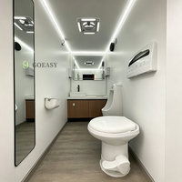 Remorque de toilettes mobiles haut de gamme Goeasy pour événements extérieurs, en acier, avec des caractéristiques exceptionnelles