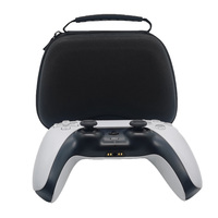 Étui de transport compatible avec la manette sans fil PS5 DualSense, étui de protection en EVA, housse de rangement noire, sac de transport