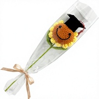 Bouquet de tournesols au crochet Darleneworld, cadeau de remise de diplôme, fleur artisanale souvenir