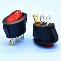 Panel de iluminación ovalado kcd1 de 12v, 3 pines, interruptor basculante, precio barato