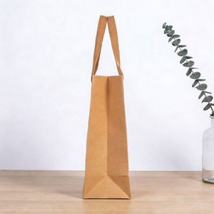 Luxury Eco-Friendly Recyclable Kraft Paper <b>Bag</b> with Custom Print Logo and Handle for Clothing Food Gift Candle Packaging - Product Image 1