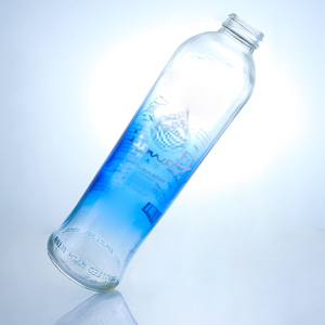 500ml नीले कांच की बोतल के साथ कांच मिनरल वाटर की बोतल पेंच रबर टोपी - Product Image 2