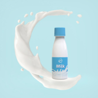 Botellas de Plástico PET para Leche al por Mayor con Logotipo Personalizado, 330 ml, 750 ml, 850 ml, con Tapa de Rosca, Envase para Bebidas, Té, Jugo, Yogur