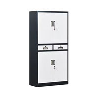 Meuble de rangement en acier contemporain avec étagères réglables et serrure, idéal pour bureau, maison, bibliothèque, hôtel, salon - Vente en gros