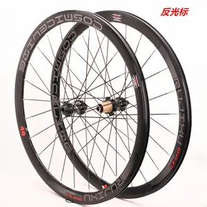 Juego de ruedas de bicicleta de carretera 700c de material de aleación de aluminio de control estable flexible de alta rigidez