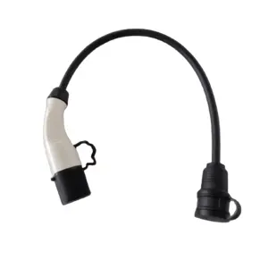 Adaptador EV tipo 2, enchufe a enchufe schuko, conector eléctrico para coche 16A