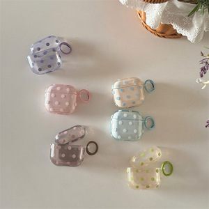 Estuche Protector Transparente con Diseño de Puntos para Apple Airpods Pro 3, Caja de Carga Transparente para Auriculares Inalámbricos Airpods 1 2 3 4 - Product Image 1