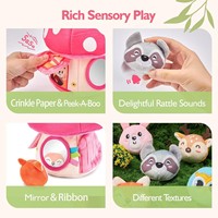 Jouet en peluche personnalisé en forme de maison champignon, maison douce en forme d'animal avec renard, hérisson, hibou, lapin, cerf - Rembourrage en coton PP pour bébés filles
