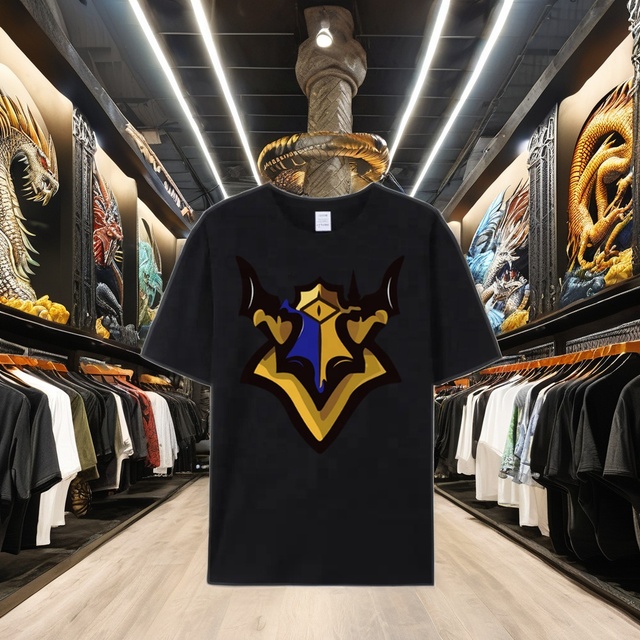 DND Style Print Logo Custom Crew Neck Soft Cotton Tee Shirt Heavyweight Games T-shirt for DND Player