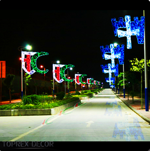 Toprex 2D Navidad Ramdan Star Pole Street Motif Light Proyecto comercial al aire libre LED Decoración de vacaciones para el día de Año Nuevo - Product Image 5