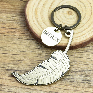 Khóa móc kim loại thiết kế theo phong cách cổ điển tùy chỉnh, logo hình lá vuông 2D 3D, men mềm cứng - Product Image 3