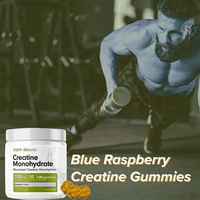 Gommes monohydrate de créatine à faible teneur en sucre formule OEM pour hommes femmes stimulation des performances de croissance musculaire