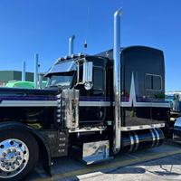Système d'échappement en acier inoxydable poli de 7 pouces, ensemble de cheminées d'échappement courbes West Coast chromées pour Peterbilt