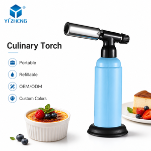 Briquet torche DP-Flame coupe-vent réglable pour cigares, à gaz butane, avec verrou de sécurité, multifonctionnel, rechargeable, pour cuisine et extérieur - Product Image 2