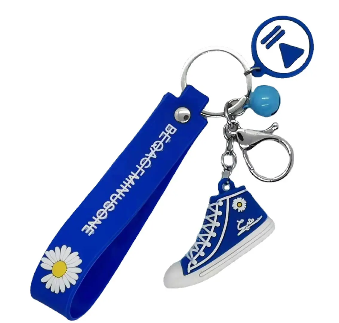 Geschenkset und Tasche Schlüssel bund Lanyard Soft PVC Schlüssel bund Mode Mini Schuh Schlüssel ring 3D Sneaker Schlüssel anhänger Hochzeits geschenk Schlüssel bund