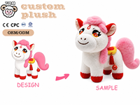 Peluche Mascotte Cheval du Nouvel An Chinois Personnalisée OEM ODM avec Pompon et Clochette pour Articles Promotionnels de Fêtes