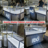 Maßgefertigte Moderne Glas-Schmuckvitrine Kiosk-Design mit LED-Beleuchtung Schmucktheke Verkaufs-Schmuckvitrine