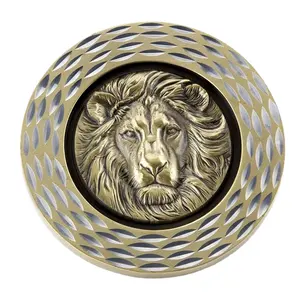 Mutige Löwen mähne König Handels herausforderung dekorieren Sammlung Geschenk münze