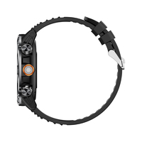 Montre connectée AK91 pour hommes, écran 1,7 pouces, batterie 1000 mAh, étanche IPX8, assistant vocal IA, plus de 100 modes sportifs, boussole, moniteur de fréquence cardiaque