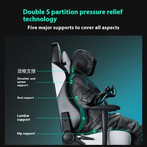 <span class=keywords><strong>AutoFull</strong></span>-Reposabrazos Mecánicos Plegables, Reposabrazos con Marco de Soporte para Pies, Silla de Juegos, Ventilación, Cuero Transpirable Ultrasuave - Product Image 5