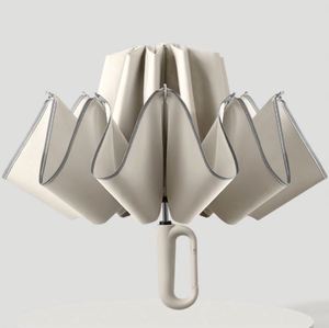 Buckle Reflective Safety Strip Sturdy Windproof Reverse Automatic Umbrella Portable Compact Folding Travel - Product Image 4