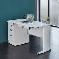 Bureau de style moderne blanc avec tiroirs, prix direct d'usine