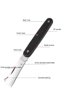 Nouveau couteau de greffage en acier inoxydable pliable, outil multifonctionnel pour la taille des plantes, accessoires d'outils manuels de bricolage pour le <span class=keywords><strong>jardin</strong></span> - Product Image 2