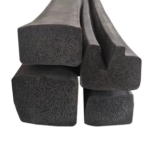 Foamed Square Strip Silicone High Temperature Resistant Back Adhesive Elastic Seal Sponge Strip Waterproof Foam Strip Buffer