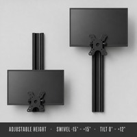 Support mural pour téléviseur DMP LCD300 à mouvement complet, support pour moniteur compatible VESA, pivotant et inclinable, en aluminium, pour écran LCD