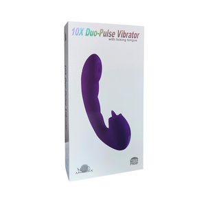 Vibromasseur Duo Pulse à 10 modes avec langue léchante en silicone, rechargeable par USB, étanche IPX6, faible bruit, masseur personnel - Product Image 5