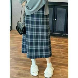 Bolso de media longitud de primavera y verano para mujer, falda a la cadera, transpirable, rayas a cuadros, Rash Guard, Stock disponible - Product Image 1