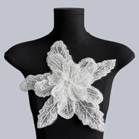 Fait à la main Sequin Perlé 3D Fleur Applique Décoration Stock Nouveaux Vêtements Robe De Mariée Corsage Tissu Patch pour Vêtement