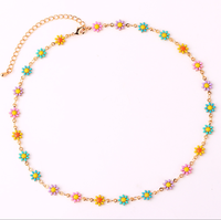 Grosir Kalung Perhiasan Manik-manik Choker Bunga Daisy Bohemian