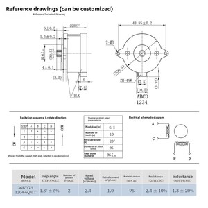 มอเตอร์สเต็ปเปอร์ไฮบริด Waillynice 36 มม. <span class=keywords><strong>Nema</strong></span> <span class=keywords><strong>14</strong></span> แบบ 2 เฟส 1.8 องศา สำหรับเครื่องพิมพ์สามมิติ Voron มีสินค้าในสต็อก - Product Image 4