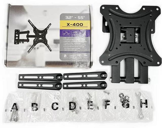 X-400 TV Bracket Hot Selling 32-55 Inch Full Motion Steel Wall Mount with Adjustable Screen Swivel Bracket