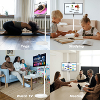 INGSCREEN Televisor LED HDTV Inteligente de 23.8 Pulgadas con Pantalla Táctil LCD, Señalización Digital Android Portátil en Vivo