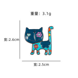 Wholesale Popular Hand-painted Style Multicolored Cute <strong>Cats</strong> Metal Pins Animal Design Brooch Vintage Hard Soft Enamel Pin <strong>Cat</strong> - Product Image 6