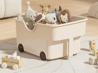 Boîte de rangement de cuisine moderne en plastique PP écologique, multifonctionnelle avec poignée et roulettes, bac coulissant pour garde-manger, vaisselle et assaisonnements