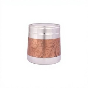 Boîte alimentaire ronde en acier inoxydable, hermétique, motif oriental sculpté, 1 couche, pour conserver la fraîcheur - Product Image 6