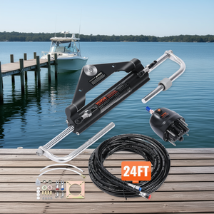 Kit de direction hydraulique hors-bord Vevor Marine pour bateau à moteur unique de 24 pieds, système de pompe de commande - Product Image 2