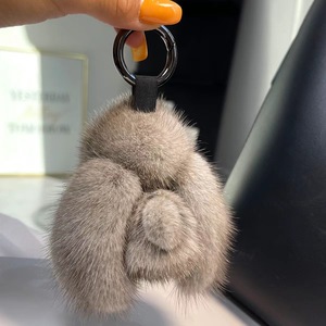 Lapin en peluche mignon personnalisé porte-clés <span class=keywords><strong>pompon</strong></span> animal en peluche doux avec clés assorties cadeau <span class=keywords><strong>de</strong></span> noël pour les filles jouets porte-clés en peluche - Product Image 6