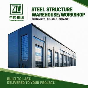 Bâtiment industriel en structure acier préfabriqué galvanisé ZW, atelier à grande portée, usine à <span class=keywords><strong>prix</strong></span> bas et garantie de plus de 5 ans - Product Image 1