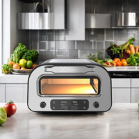 Four à pizza d'intérieur en acier inoxydable de haute qualité pour usage domestique, capacité 11-20L, préréglages multi-pizzas, commandes tactiles simples