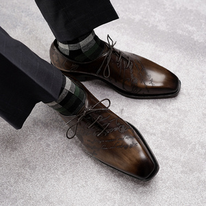 Cie Venta caliente hecho a mano de cuero SUELA vestido <span class=keywords><strong>Oxford</strong></span> zapatos para hombres OX-06 - Product Image 6