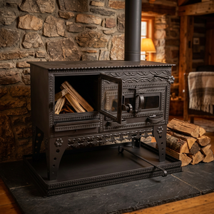 Hearth with Fireplace Large Cooking <b>Stove</b> Wood Burning <b>Stove</b> Survival <b>Stove</b> - Product Image 3